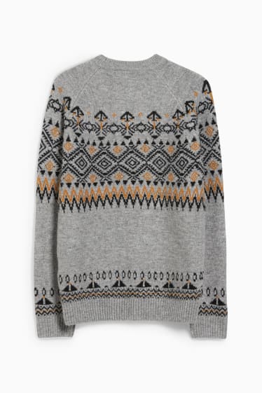 Hommes - CLOCKHOUSE - pullover - gris chiné