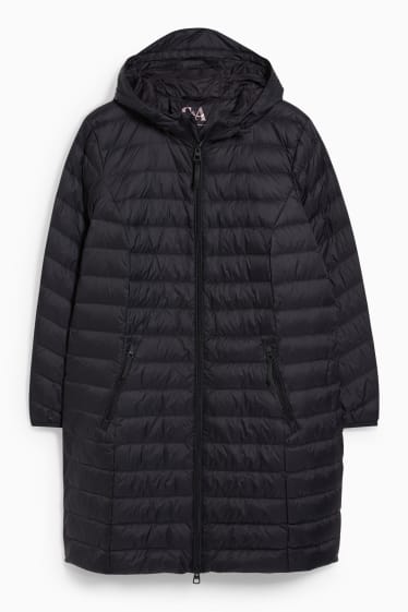 Women - Hooded down jacket - black