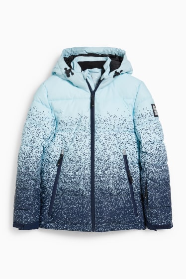 Enfants filles - Veste de ski à capuche - bleu clair