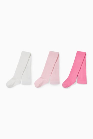 Kinder Mädchen - Multipack 3er - Strumpfhose - rosa