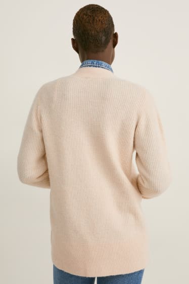 Femmes - Gilet basique en maille - abricot