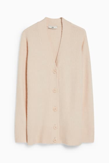 Femmes - Gilet basique en maille - abricot