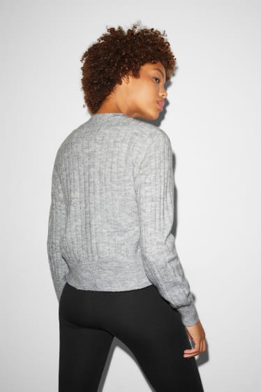 Femmes - Gilet en maille - gris clair chiné