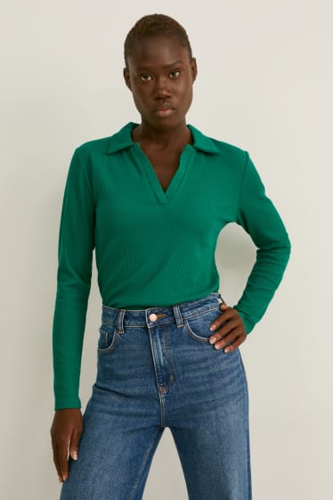 Damen - Poloshirt - grün