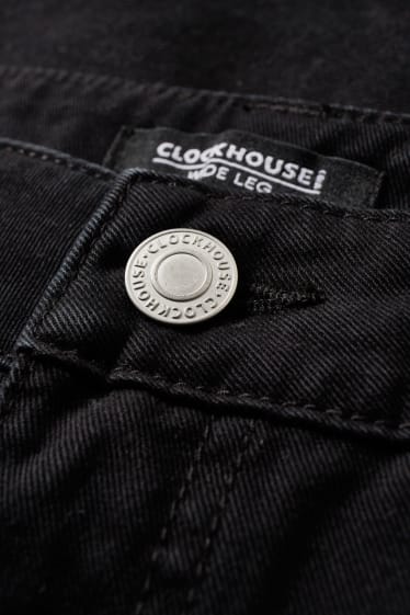 Damen - CLOCKHOUSE - Cargohose - High Waist - Wide Leg - schwarz