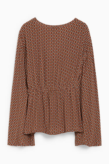 Damen - CLOCKHOUSE - Bluse - gemustert - braun