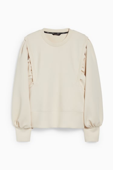 Dames - Sweatshirt - crème wit