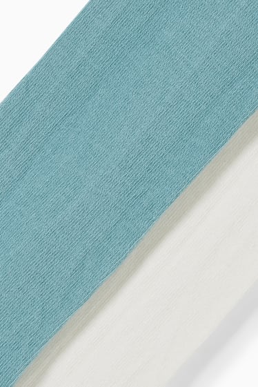 Kinder Mädchen - Multipack 2er - Strumpfhose - grün / cremeweiß