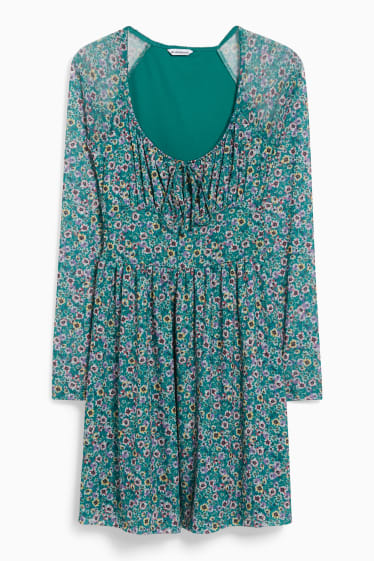 Women - Fit & flare dress - floral - green