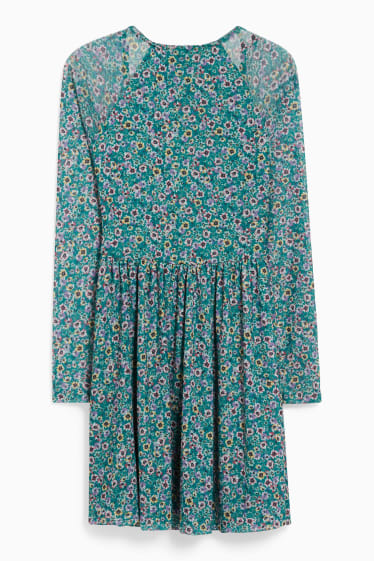 Femmes - Robe fit & flare - à fleurs - vert