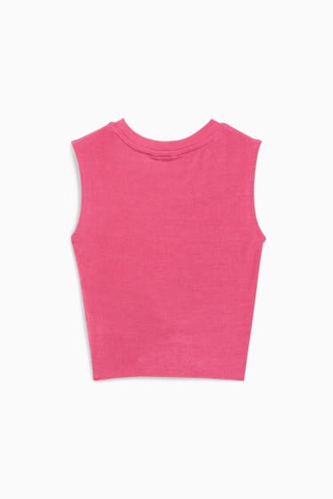 Teens & young adults - CLOCKHOUSE - top with knot detail - pink