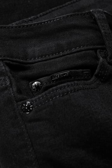 Dámské - Straight jeans - mid waist - LYCRA® - černá