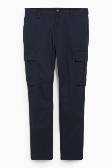 Hommes - Pantalon cargo - regular fit - LYCRA® - bleu foncé