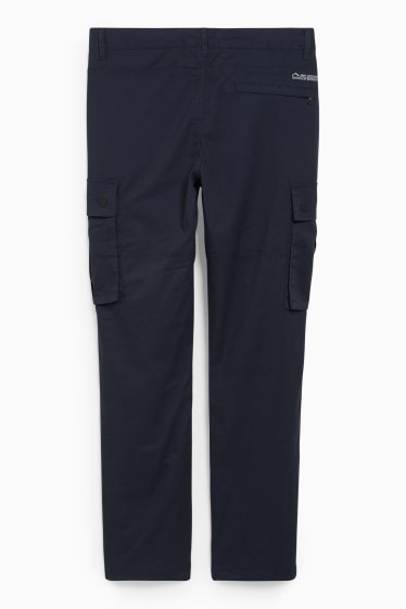 Hommes - Pantalon cargo - regular fit - LYCRA® - bleu foncé