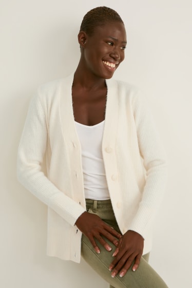 Donna - Cardigan basic - bianco crema