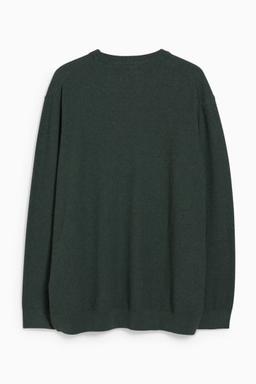 Men - Jumper - Pima cotton - dark green