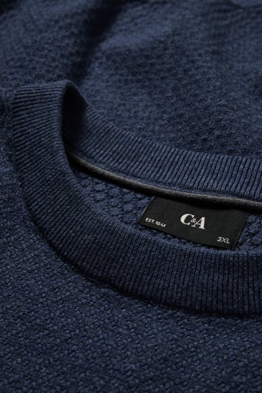 Uomo - Maglione - cotone Pima - blu scuro
