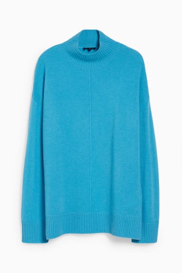 Femmes - Pullover en cachemire - turquoise