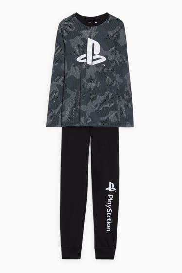 Copii - PlayStation - pijama - 2 piese - negru