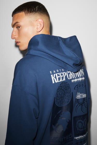 Uomo - CLOCKHOUSE - felpa con cappuccio - blu