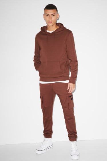 Hommes - CLOCKHOUSE - pantalon de jogging cargo - marron