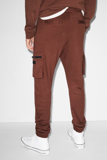 Hommes - CLOCKHOUSE - pantalon de jogging cargo - marron