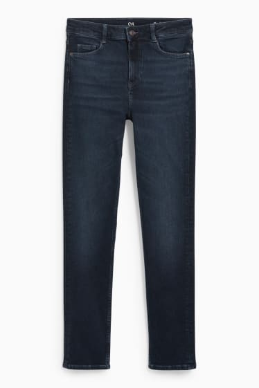 Dames - Slim jeans - high waist - jeansdonkerblauw