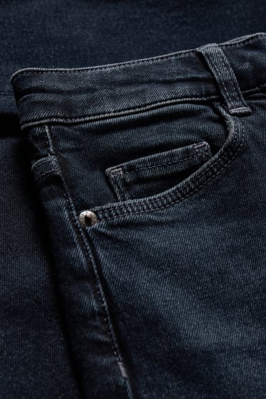 Kobiety - Slim jeans - wysoki stan - dżins-ciemnoniebieski