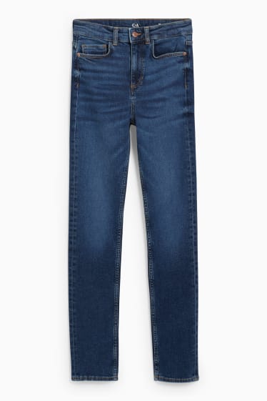 Dona - Slim jeans - high waist - texà blau