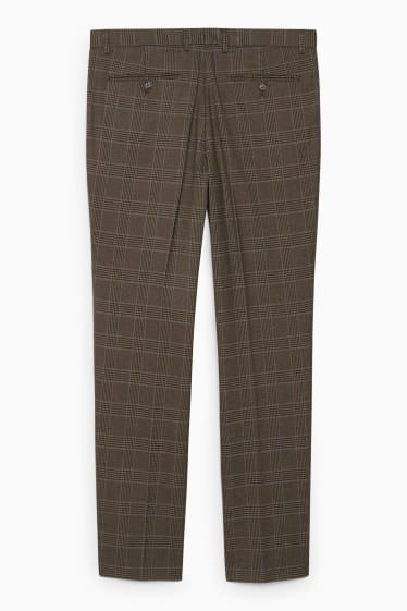 Uomo - Pantaloni coordinabili - regular fit - stretch - LYCRA® - marrone melange