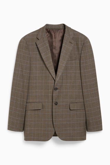 Hommes - Veste de costume - regular fit - matière extensible - LYCRA® - marron chiné