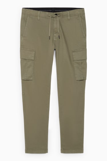 Hommes - Pantalon cargo - tapered fit - Flex - LYCRA® - vert clair