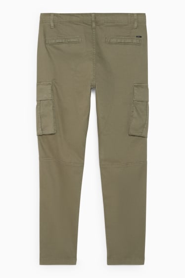 Hommes - Pantalon cargo - tapered fit - Flex - LYCRA® - vert clair