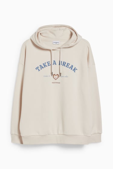 Mujer - CLOCKHOUSE - sudadera con capucha - crema