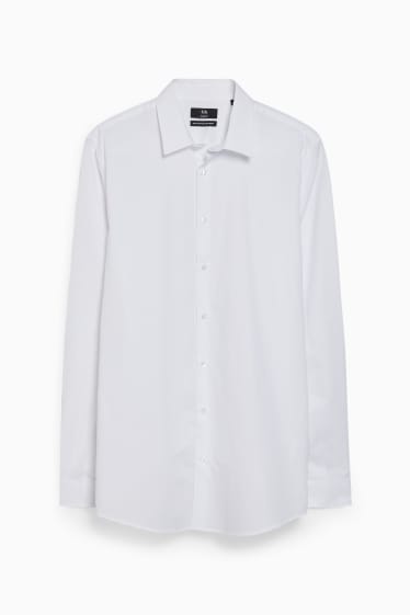 Mężczyźni - Koszula biznesowa - slim fit - bardzo długie rękawy- dobrze się prasuje - biały