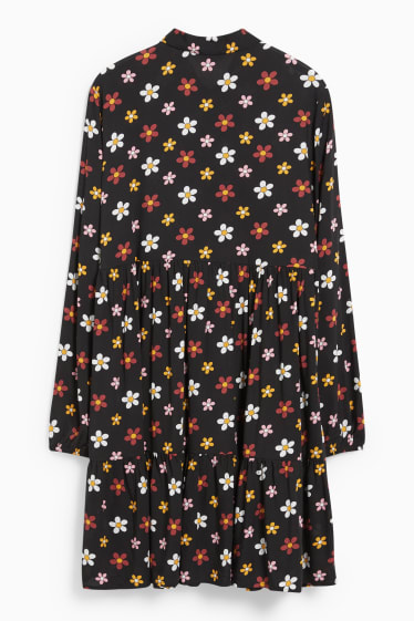 Mujer - CLOCKHOUSE - vestido - de flores - negro