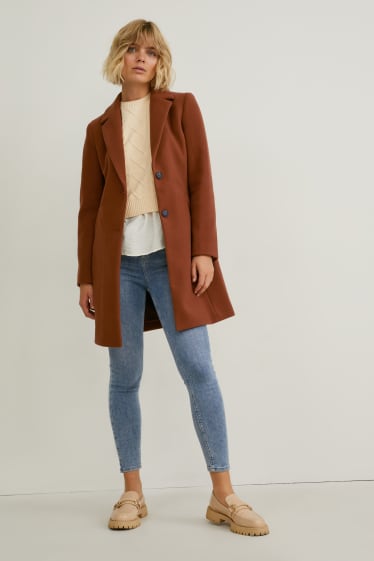 Femmes - Manteau - couleur toffee