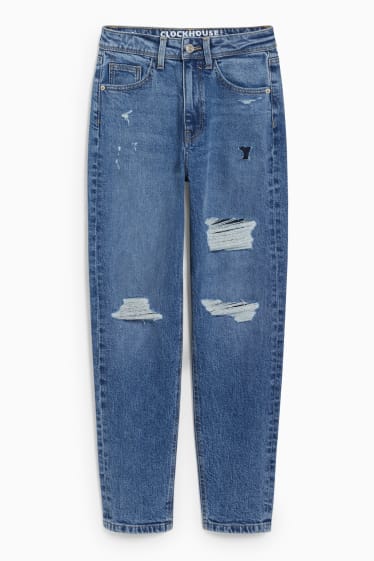 Mujer - CLOCKHOUSE - mom jeans - high waist - vaqueros - azul