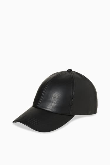 Teens & young adults - CLOCKHOUSE - cap - faux leather - black
