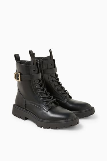 Dames - Boots - imitatieleer - zwart