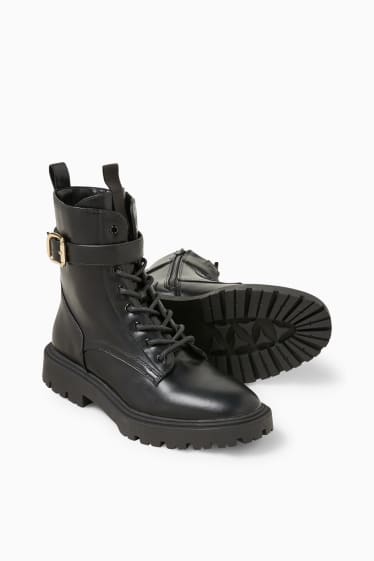 Women - Boots - faux leather - black