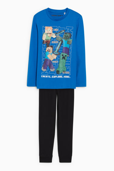Kinderen - Minecraft - pyjama - 2-delig - blauw