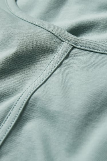 Dona - CLOCKHOUSE - samarreta crop de màniga llarga - verd menta