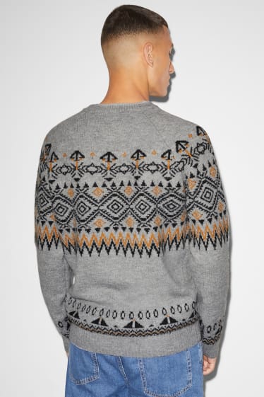 Hommes - CLOCKHOUSE - pullover - gris chiné