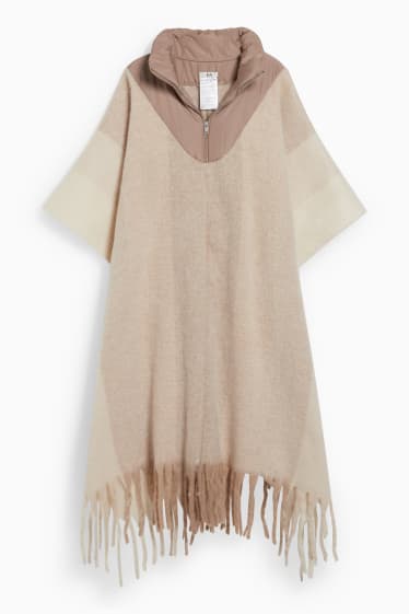 Women - Poncho - taupe