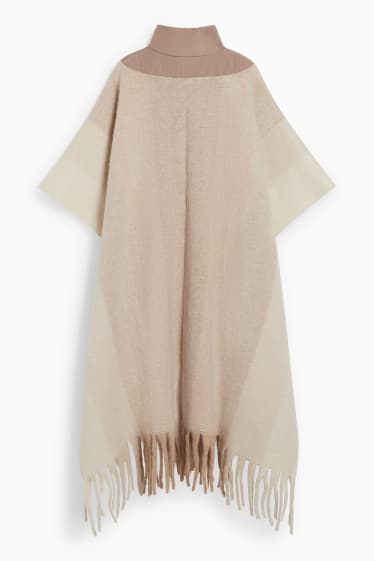 Dames - Poncho - taupe