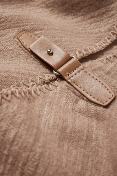 Women - Poncho - taupe