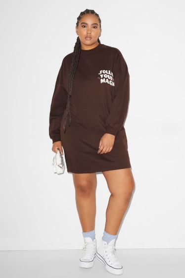 Teens & young adults - CLOCKHOUSE - sweatshirt dress - dark brown