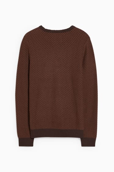 Hommes - CLOCKHOUSE - pull - marron foncé