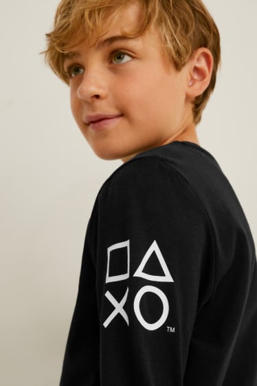 Copii - PlayStation - tricou cu mânecă lungă - negru